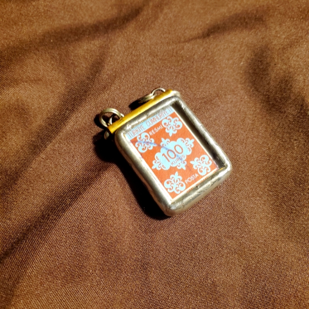 Handmade Vintage Stamp Pendant